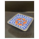 Oriental handpainted dish of fish