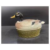 Porcelain duck candy jar