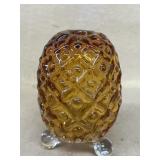 Fenton pineapple, amber candle holder light