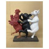 Chicken, pig and cow statue