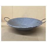 Grey enamel cooking pan