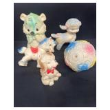 Vintage baby squeaking toys