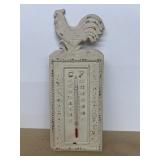 Rooster metal thermometer