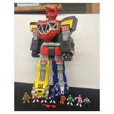 Transformer play set with Power Ranger and other