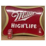Miller highlife beer metal sign 1999