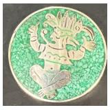 Sterling silver .925 turquoise pendant broach