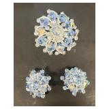 Weiss brooch, and earrings