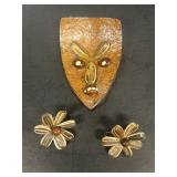 Earrings and brooch
