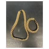 Goldfield rolled wire necklace and bracelet