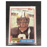 1981 Archie Manning Topps football card