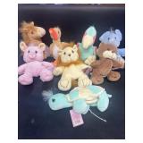 (8) precious moment, stuffed animals