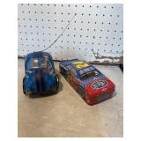 Tin toy, candy cars, Jeff, Gordon, and Dr. Seuss