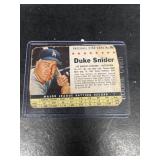 Duke Snyder post cereal baseball card