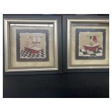 (5) framed prints