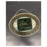 John Deere stained glass window decoration
