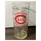 1976 Cincinnati Reds world champions glass
