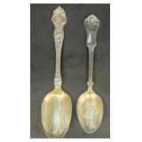 Sterling  New Castle, Indiana souvenir spoons