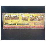 Timber tot train sign metal