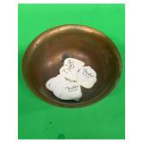 Fender, guitar pics and copper bowl