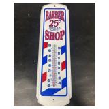 Barbershop advertising thermometer