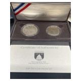 1989 two coin silver proof set
