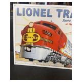 Lionel train sign metal