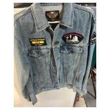 Harley Davidson medium denim jacket with Vietnam