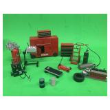Toolbox, jacks, miniatures, air, compressor, etc.