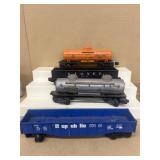 Toy train cars Lionel Sunoco Republic steel
