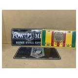 POW and Vietnam war veteran license plates