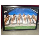 Frame poster of girls by pool