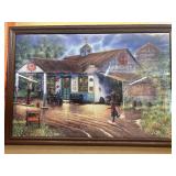 RL Hicks country store framed print