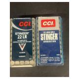 (2) boxes of CCI stinger 22 long rifle ammo-NO SHI