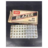 Blazer 25 auto ammunition, 28 rounds-NO SHIPPING