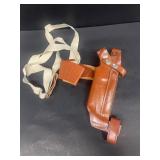Leather over the shoulder gun holster 43 34
