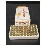 Winchester 32 auto box of 50 rounds-NO SHIPPING