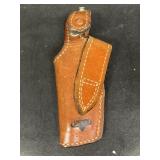 Longhorn leather gun holster