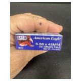 American Eagle 5.56x45MM ammo box of 20-NO SHIPPIN