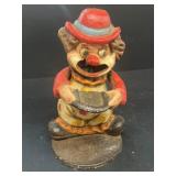 Cast-iron clown bank