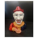 Cast-iron clown bank