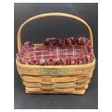 1997 Longaberger Christmas mistletoe basket