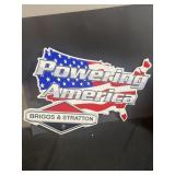 Powering America, Briggs & Stratton, metal sign,