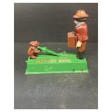 Cast-iron monkey bank