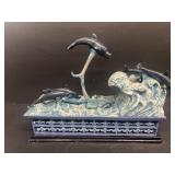 Cast-iron dolphin bank