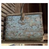 Wood box blue paint