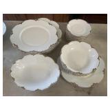 Staffordshire, England, plates and bowl