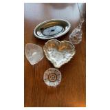 Crystal Bell candle holder and trinket dishes