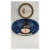 Anniversary plate and Christmas platter