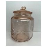 Pink peanut jar