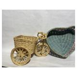 Wicker Heart  basket and bicycle